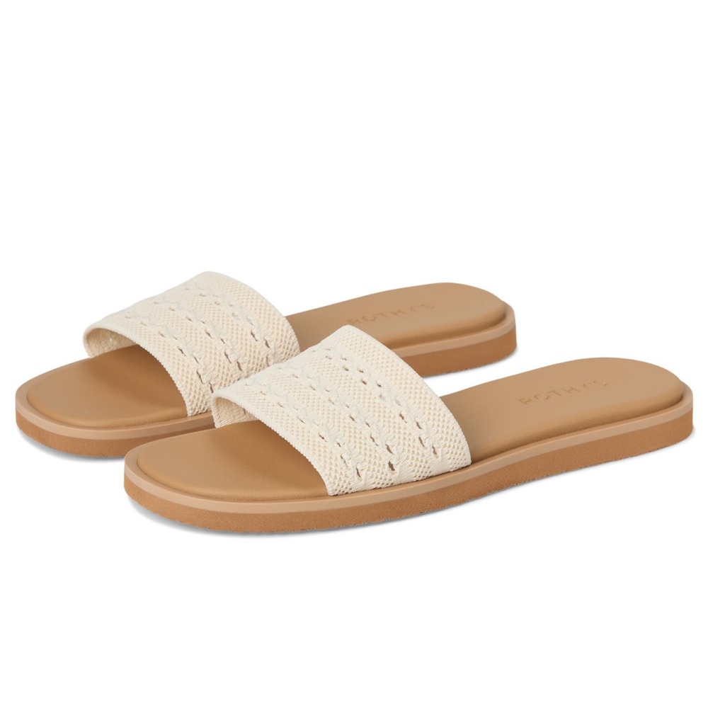 Rothy's Cream and Tan Slide Sandals - Picture 2 of 6